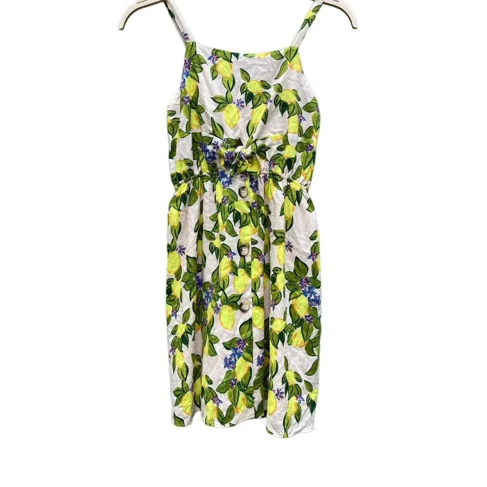 Zara Girls Young Teens Lemon Print Strappy Dress Size 13/14 NWT - Picture 2 of 7